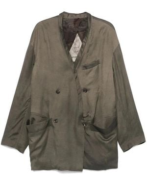 Ziggy Chen Double-Breasted Blazer - Green
