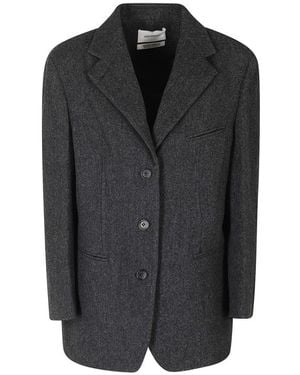 Low Classic Oversized Tailored Coat - Black