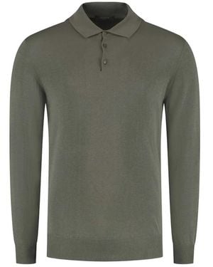 ZANONE-SLOWEAR Buttoned Polo Shirt - Green