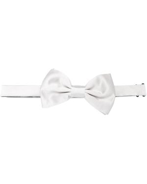 Lady Anne Satin Silk Bow Tie - White