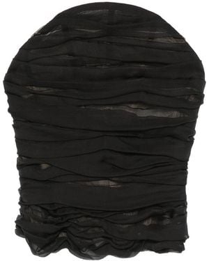 Balenciaga Ruched Halterneck Top - Black