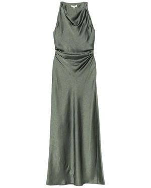 Vince Cowl-Neck Ruched Maxi Dress - Green