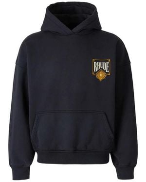 R H U D E © Sweatshirt With Logo Print - Blue