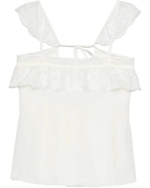 GIMAGUAS Meredith Lace-Trim Top - Brown
