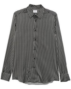 Mazzarelli Striped Shirt - Grey