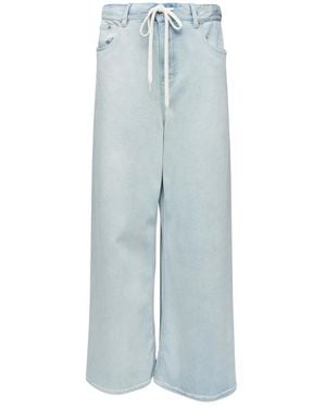 MM6 by Maison Margiela Five Pocket Drawstring Trousers - Blue