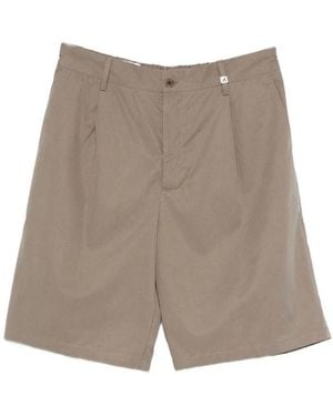 Myths Pleated-Detail Shorts - Grey