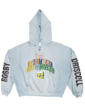 Paly Hollywood Bobby Driscoll Graphic-Print Distressed Hoodie - Blue