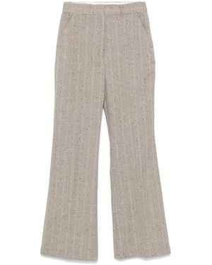 Mark Kenly Domino Tan Neutral Trousers - Grey