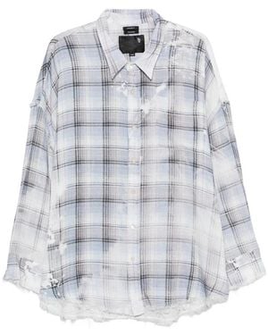 R13 Frayed-Hem Shirt - Blue