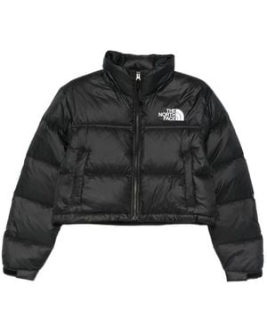 The North Face Cropped Puffer Jacket - Black