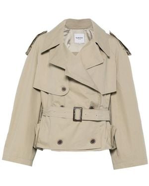 LA PISCINE Belted Epaulettes Jacket - Natural