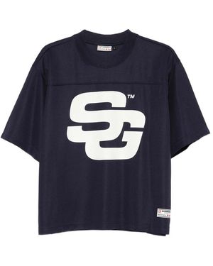 SUMMER GAMES Logo-Print T-Shirt - Blue