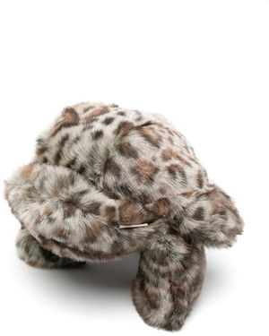 Ruslan Baginskiy Leopard-Print Trapper Hat - Metallic
