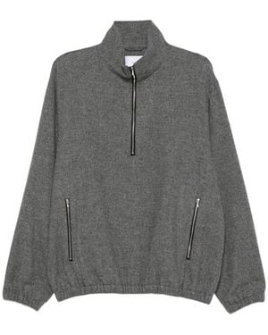 Ssstein Half-Zip Elasticated Sweatshirt - Grey