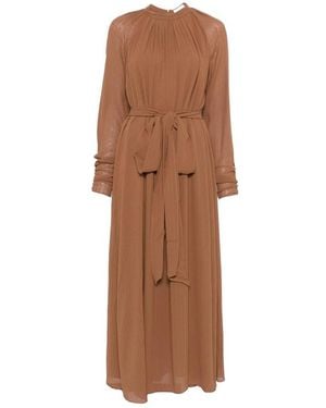 JOSEPH Dress With Tie Belt - Brown