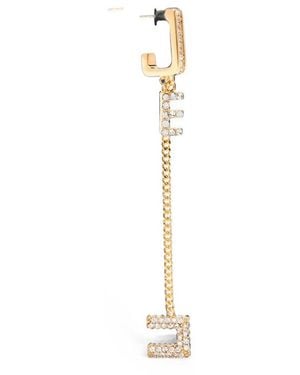 Elisabetta Franchi Crystal-Embellished Drop Earrings - Metallic