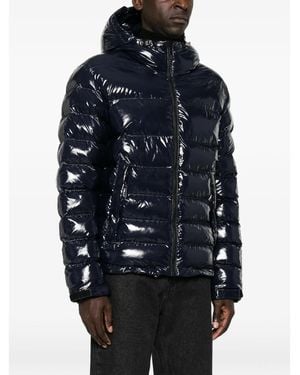 Napapijri Glossy Quilted Hooded Jacket - Blue