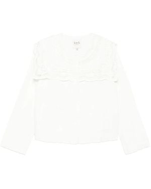 Sea Lace-Trimmed Linen-Cotton Jacket - White