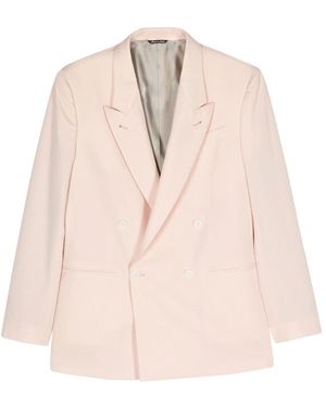 Reveres 1949 Double-Breasted Peak-Lapels Blazer - Pink