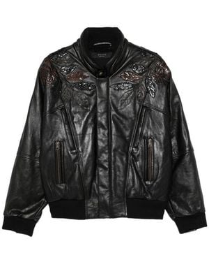 Gucci Leaf-Applique Jacket - Black