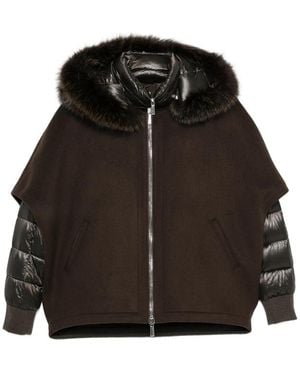 Moorer Pegaso Fur-Trim Jacket - Black