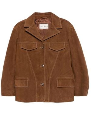Siedres Button-Up Flap-Pockets Jacket - Brown