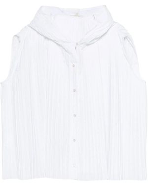 Barena Pleated Blouse - White