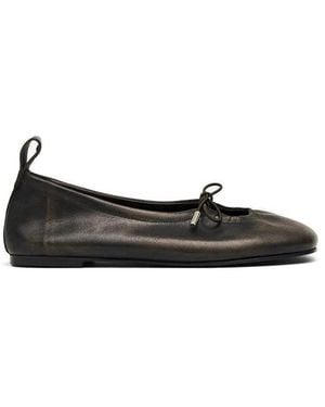 Alohas Rosalind Tie Detail Ballet Flats - Black