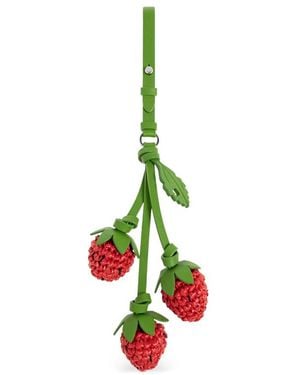 Kate Spade Strawberry-Pendant Bag Charm - Green