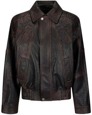 Golden Goose Leather Outerwears Black, Brown