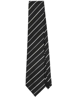 Saint Laurent Patterned-Jacquard Tie - Black