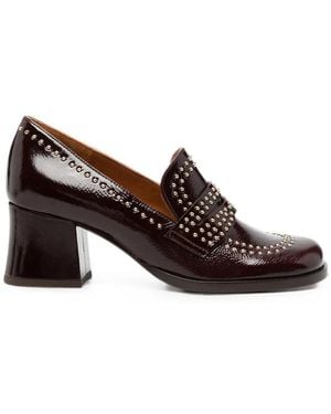 Chie Mihara Taleah Studded Leather Loafers - Brown