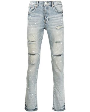 Purple Brand P001 Light Paint Trousers - Blue
