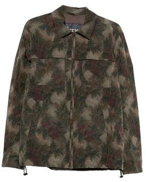 Herno Floral Print Jacket - Green