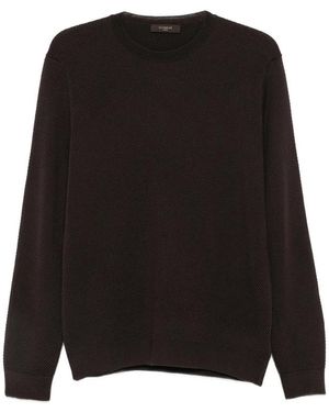 ZANONE-SLOWEAR Waffle-Knit Jumper - Black