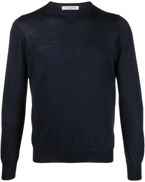 Fileria Crew-Neck Long-Sleeve Jumper - Blue