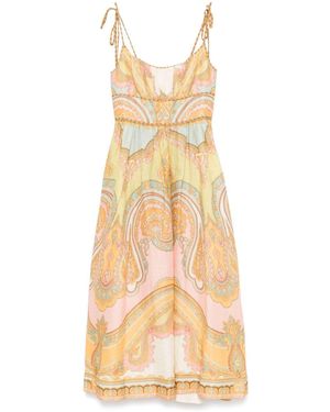 Zimmermann Maxine Midi Dress - Natural