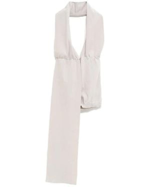 Paloma Wool Nedel Halterneck Draped Top - White