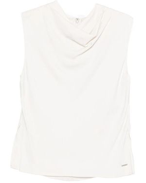 Calvin Klein Top Viscose Cowl Neck - White