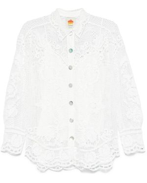 FARM Rio Broderie-Anglaise Shirt - White