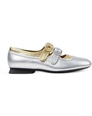 Camper Casi Myra Buckle-Fastening Ballet Flats - White