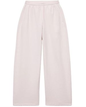 Alexander Wang Logo Print Mid-Rise Relaxed Joggers - White