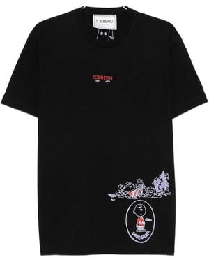 Iceberg X Peanuts Crew-Neck T-Shirt - Black