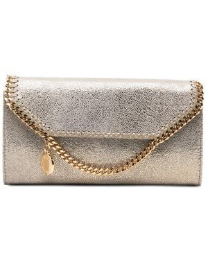Stella McCartney Falabella Chain-Trim Clutch Bag - Grey