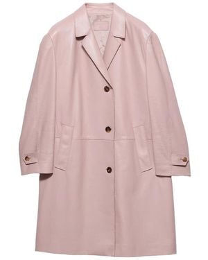Prada Nappa Leather Coat - Pink