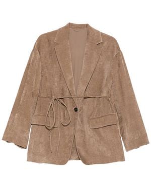 Brunello Cucinelli Belted Corduroy Jacket - Brown