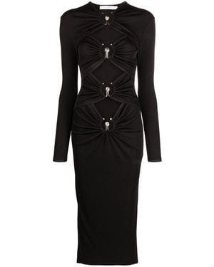 Christopher Esber Orbit Cut-Out Midi Dress - Black