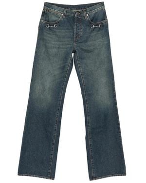 Gucci Horsebit Wide-Leg Jeans - Blue