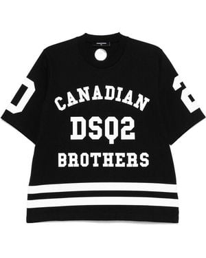 DSquared² Logo-Print T-Shirt - Black